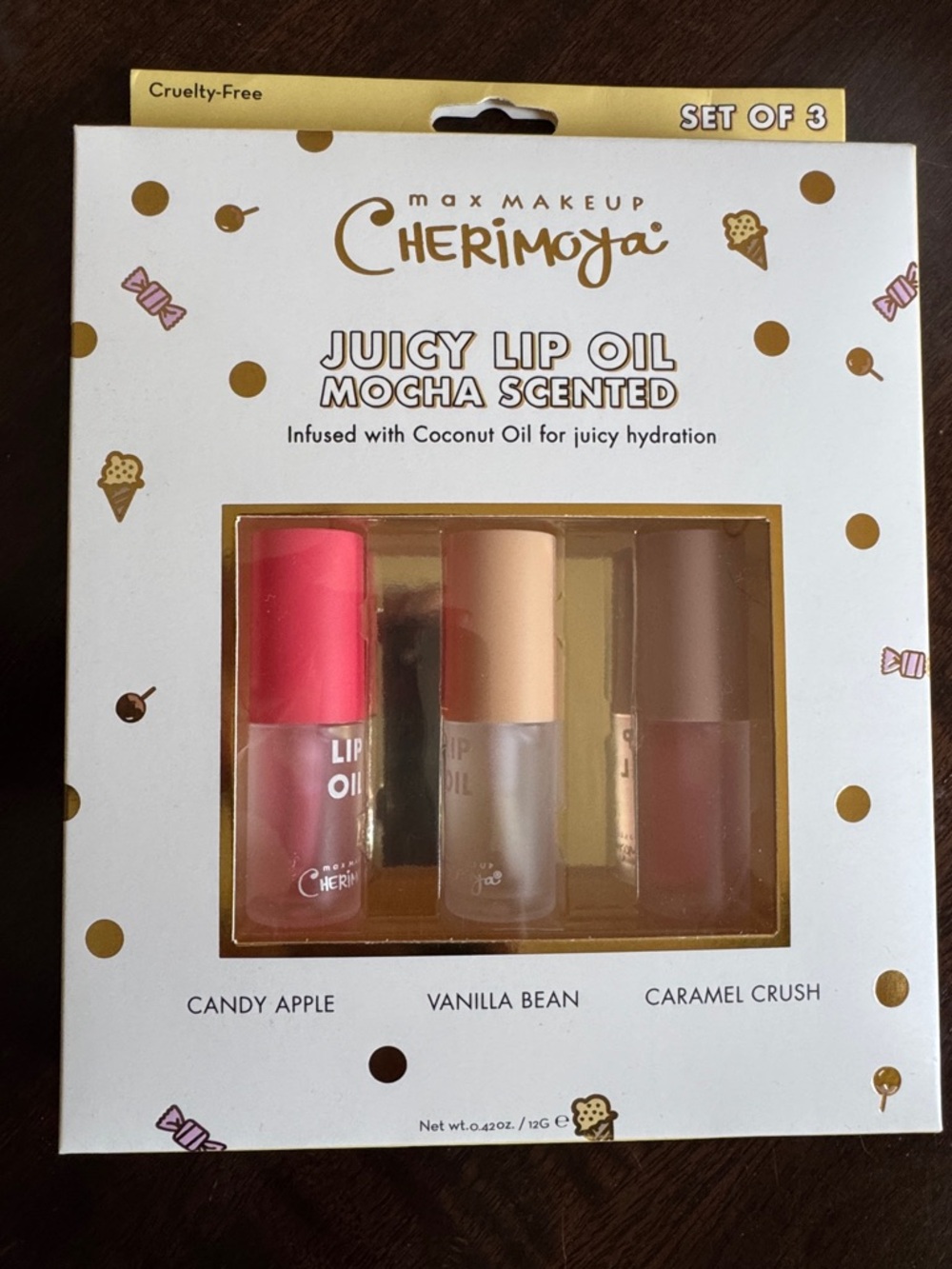 Juicy Lip Oil Trio - Candy Apple, Vanilla Bean & Caramel Crush